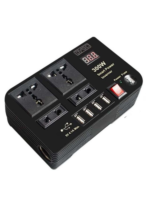 300W Car Charger Converter Power Inverter DC 12V To AC 220V Fast Charging Sine Wave Inverter Overheat Protection