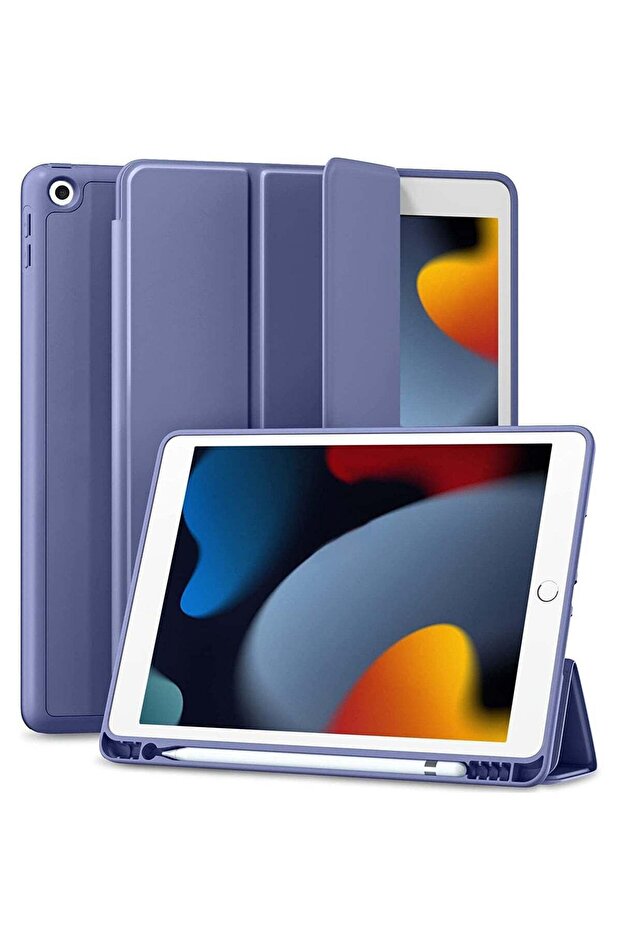 Smart Folio Soft TPU Case for iPad 9/8/7 Gen/iPad 10.2 (Purple)