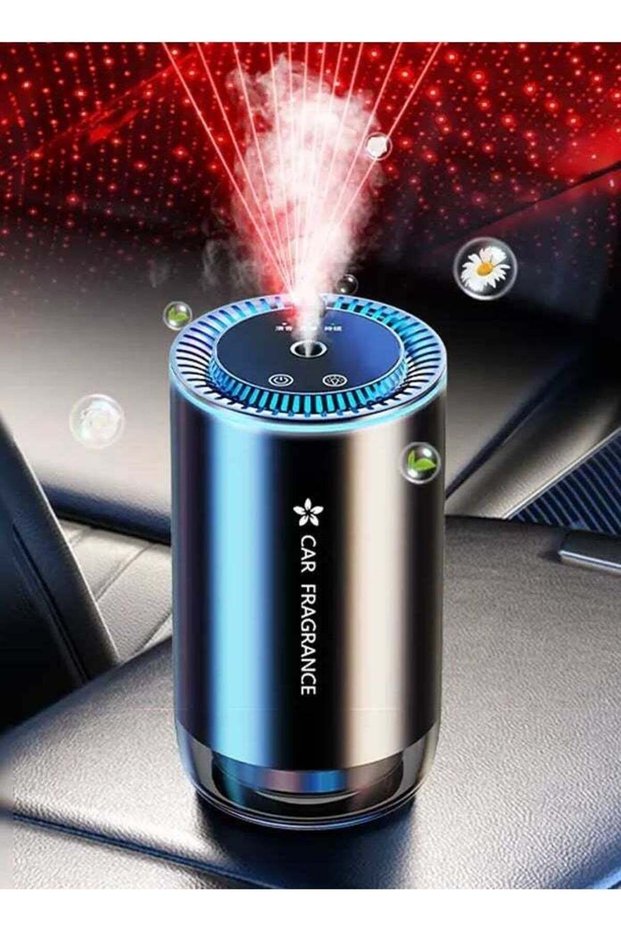Smart Car Air Freshener, Car Air Freshener Diffuser with Starry Sky Projection and Perfume Oil, Re