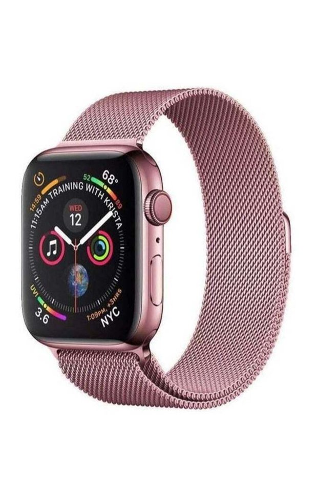Strap / Band Compatible With Apple Watch 38/40mm Series SE 7/6/5/4/, Stainless Steel Metal, Rose Gold