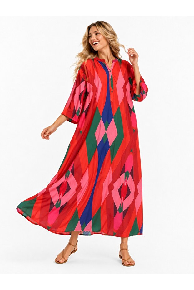 Mikanos Viscose Voile Summer Dress