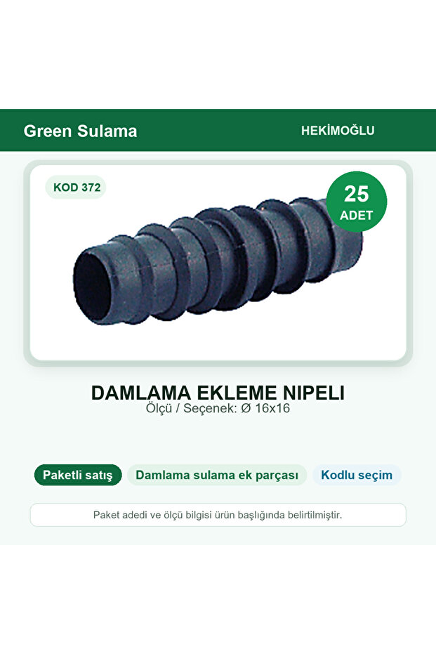 Drip Connection Nipple Ø 16X16 25 Pieces Package Code 372