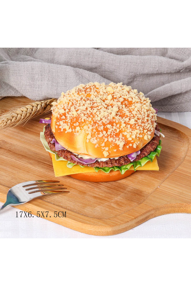 01 1PC Artificial Kitchen Hamburger Realistic Food Decoration Photography Food Simulation Cake Model