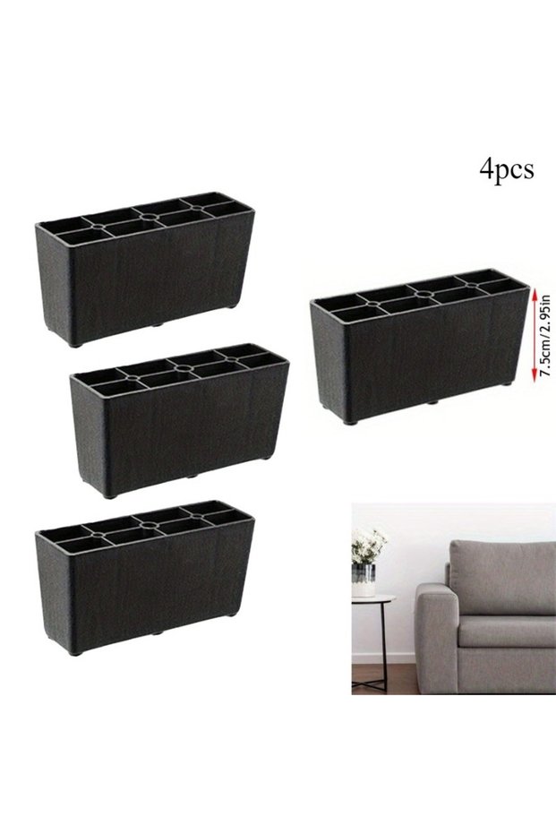 4pcs 7.5cm One Shape 4Pcs 50MM Hight Plastic Furniture Legs L-shape And One Line Shape Sofa Legs Cof