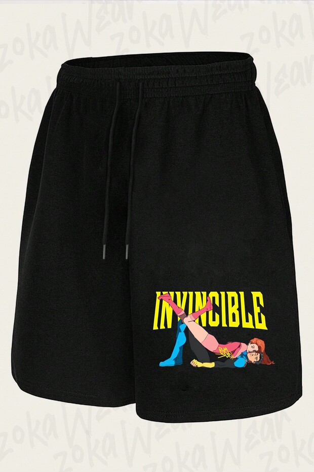 شورت مطبوع بتصميم Invincible v8 للجنسين