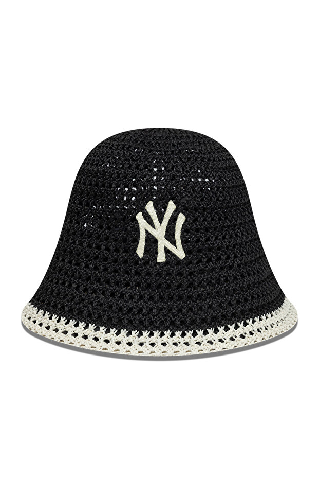 Wmns Knitted Bucket Neyyan Blkwhi Black Women's Hat
