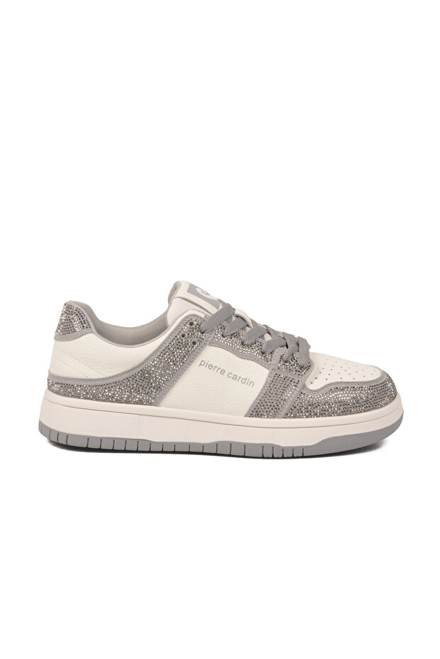 White-Smoked Lace-Up Women's Sneaker Pci-11505 g