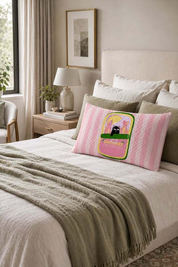 غطاء وسادة مبطن مزخرف 50x70 سم 6ETD5