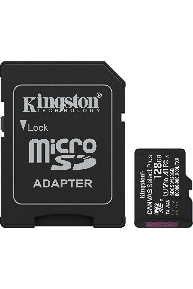128GB Canvas Select Plus UHS-I microSDXC Memory Card with SD Adapter