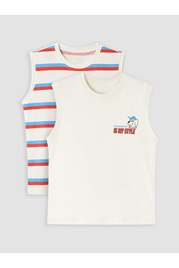 ESVAB • قميص داخلي حديث وفاخر للأولاد مطبوع عليه شعار Zero Roba، قطعتان