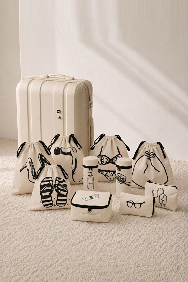 10 Piece Premium Luggage Organizer Set Travel Organizer