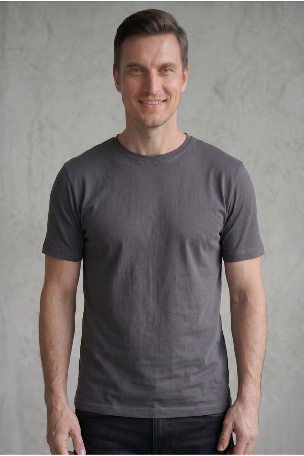 Men's Smoked Color Summer Favorite Regular Fit T-Shirt