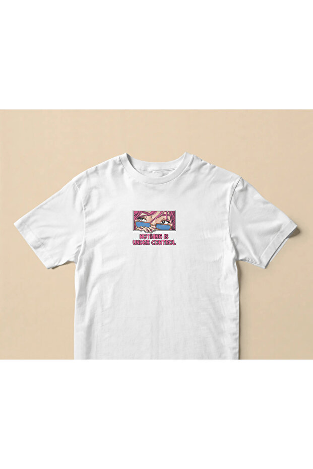 Nothing Is under Control Oversize Unisex White T-Shirt