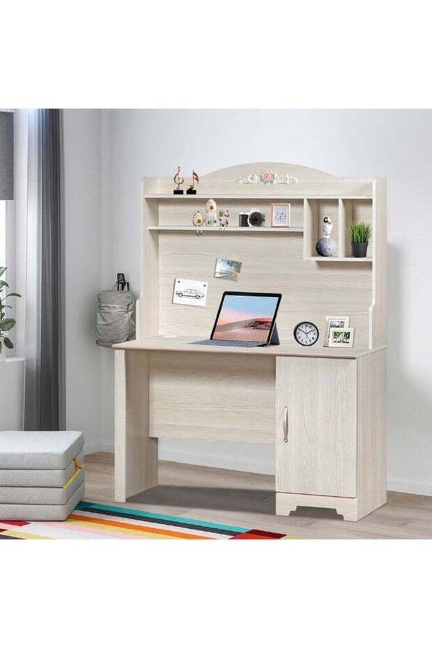 Ariana Study Desk With Hutch Computer Table Art And Crafts Desk Workstation Laptop Kids Table Modern Study Table
