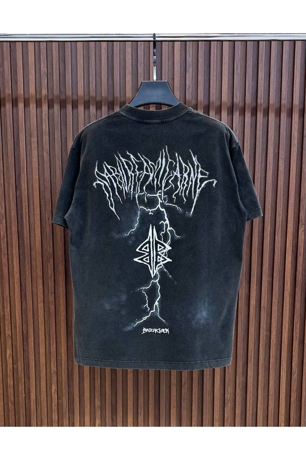 🔥 Washable Minimal Graphic Printed Unisex Oversize Athlete T-Shirt – Modern Aesthetic