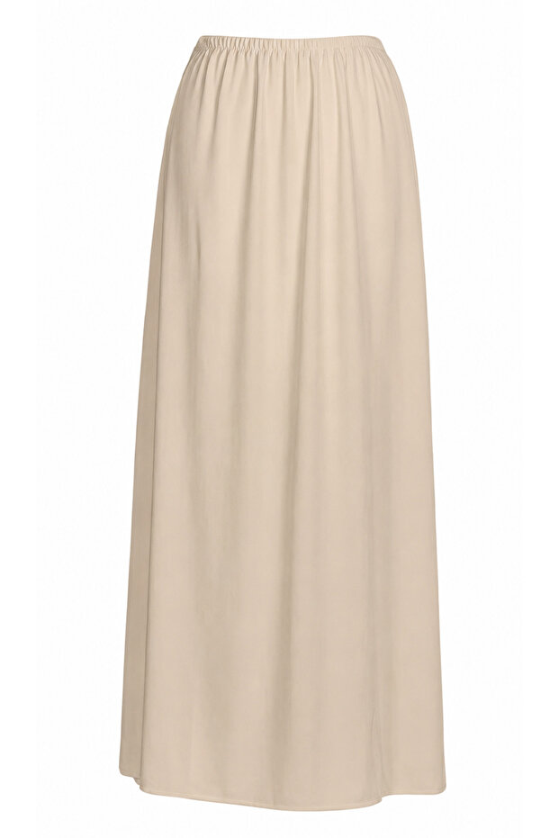 Beige Full Length Thick Lining Long Skirt Lining