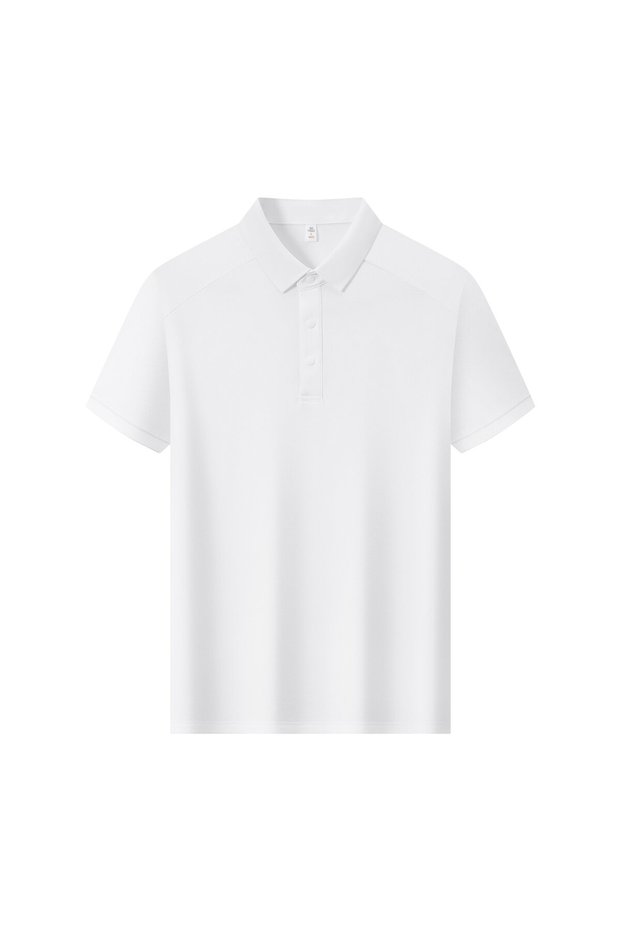 Arw86853 Seri̇ntutan--High Quality Men's Polo Collar Tshirt with Snap Buttons