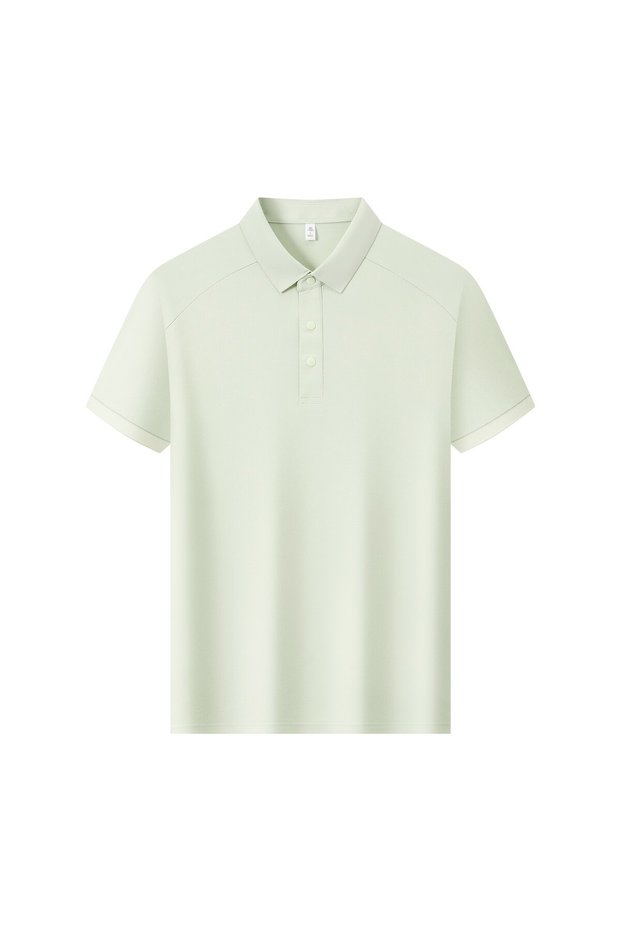 Arw86853 Seri̇ntutan--High Quality Men's Polo Collar Tshirt with Snap Buttons