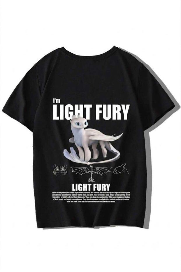 Unisex Kids Light Fury T-Shirt Black