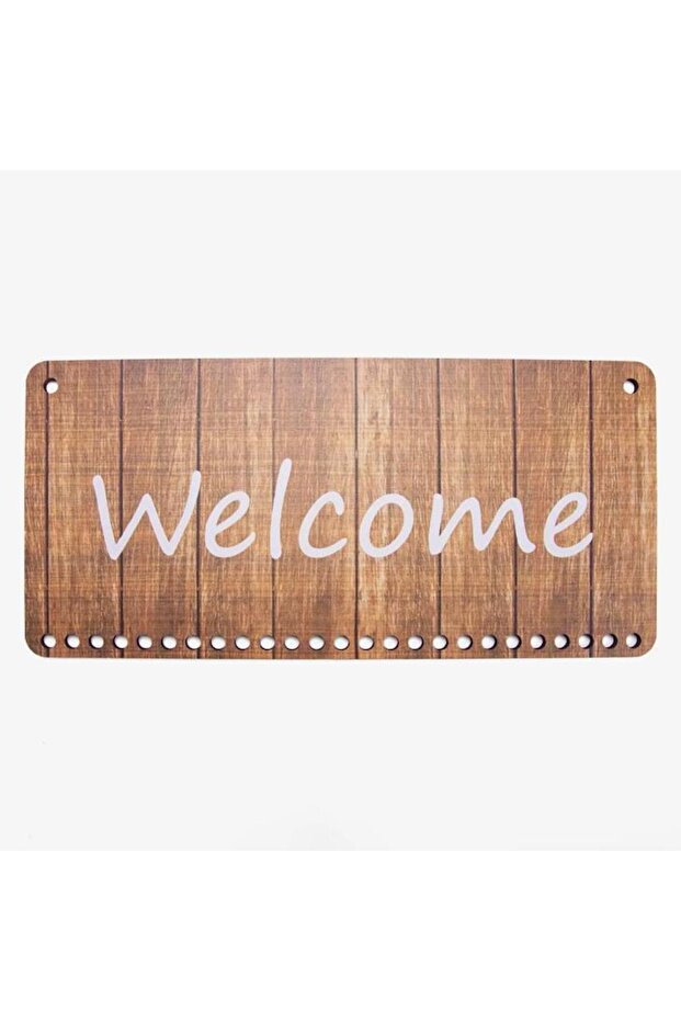 Wooden Door Decoration with Macrome Base
