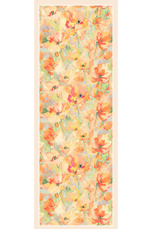 Eternal Spring - Sunset Cotton Shawl