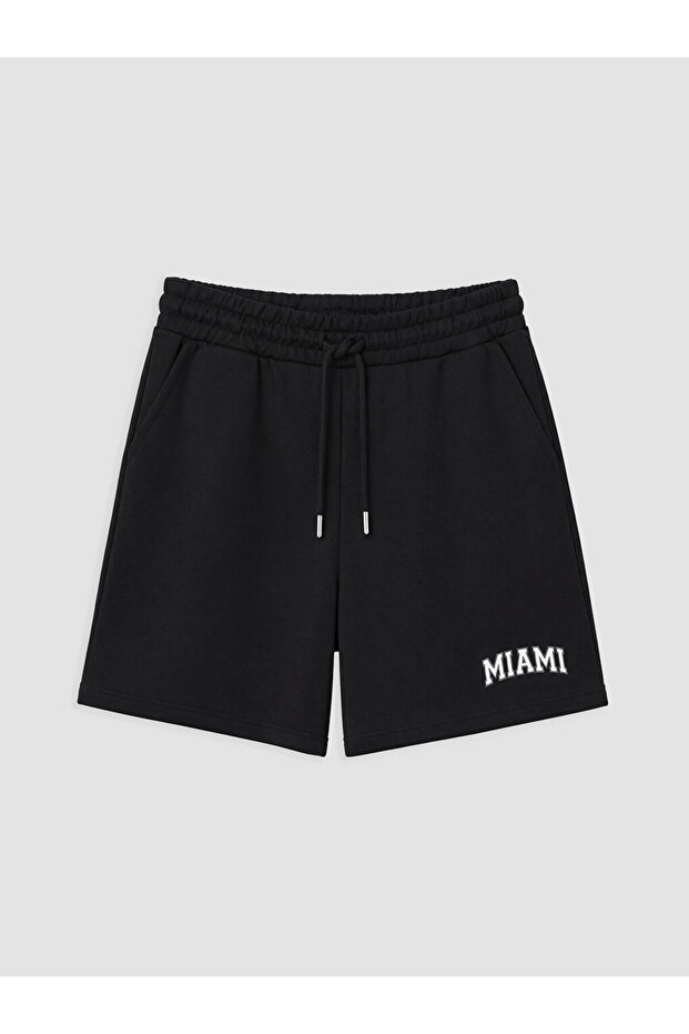 Black Miami Printed Women's Shorts