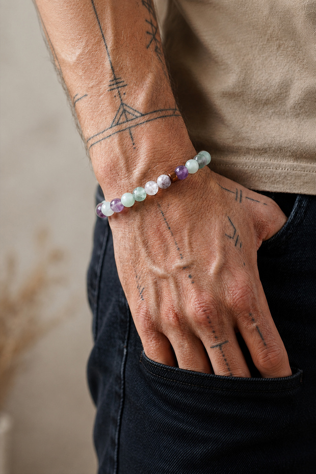 Florit Men's Bracelet |   Mind Clarity & Decision Strength |   Natural Stone