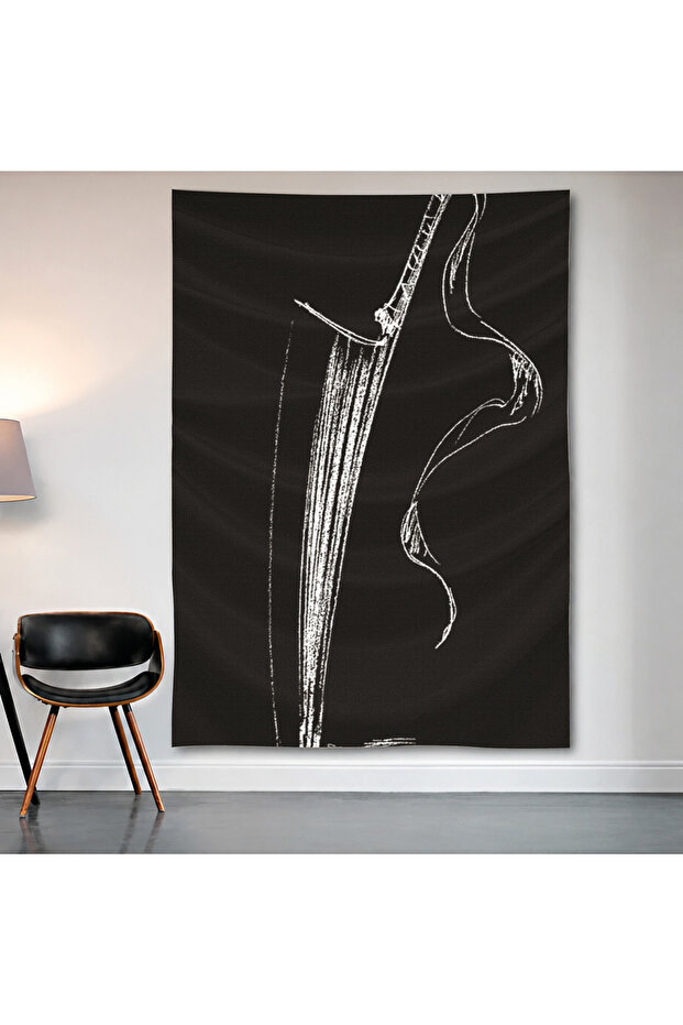 Minimal Bow & Arrow Wall Covering Wall Tapestry First Quality Satin Fabric Poster