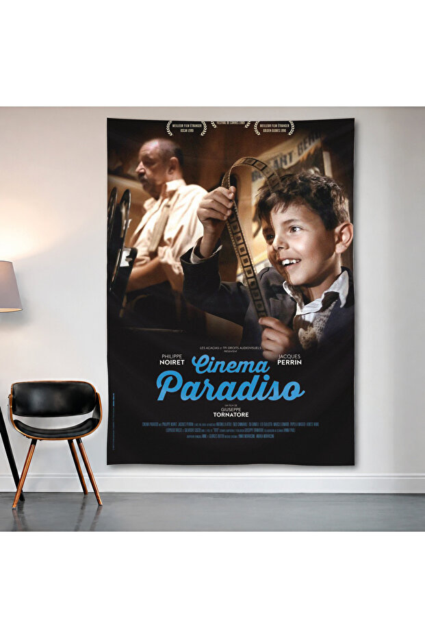 Cinema Paradiso Wall Cloth Wall Tapestry First Quality Satin Fabric Poster