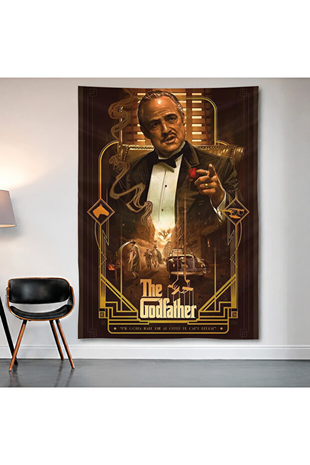 The Godfather Wall Cloth Wall Tapestry First Quality Satin Fabric Poster