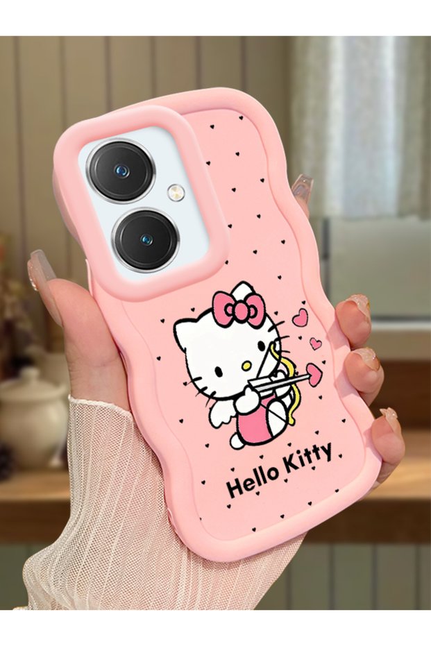 Vivo Y27 Compatible Case Camera Protector Pink Silicone Couple Phone Case Kitty Pattern