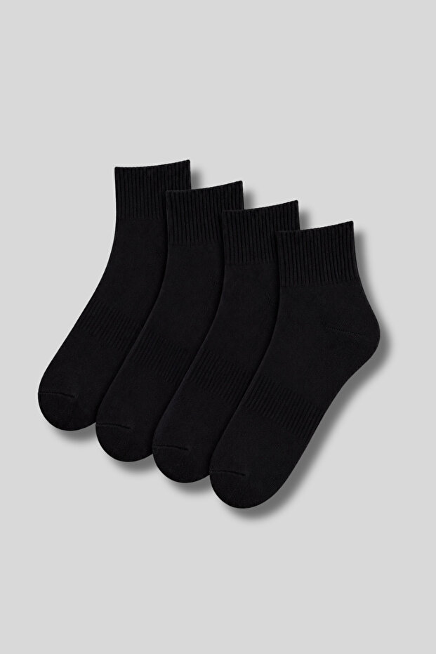 Men's 4-Pack Cotton Sole Towel Mid-Length Sports-Tennis Socks