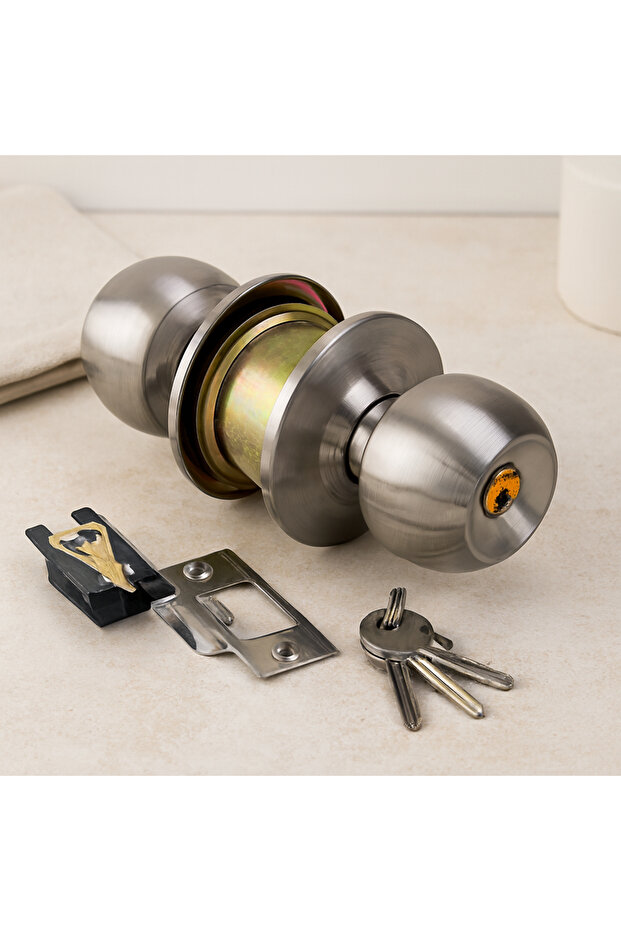Hotel Type Room Lock with Knob - 3 Keys