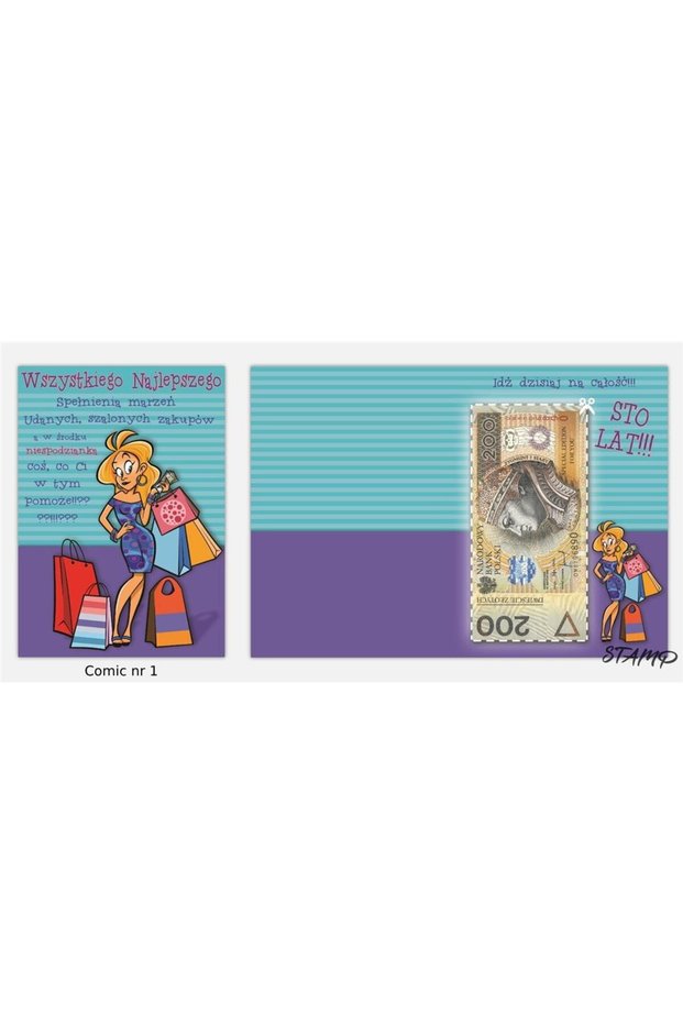 Felicitare Comic B6 multicolor 17.6x13.1cm set