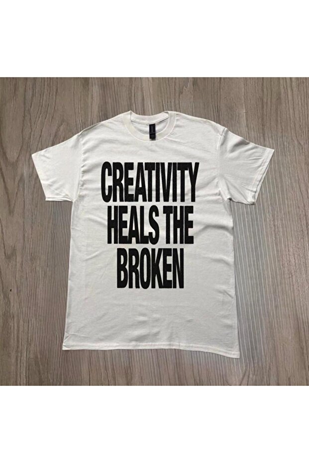 Creativity Heals Broken Printed Unisex Oversize T-Shirt