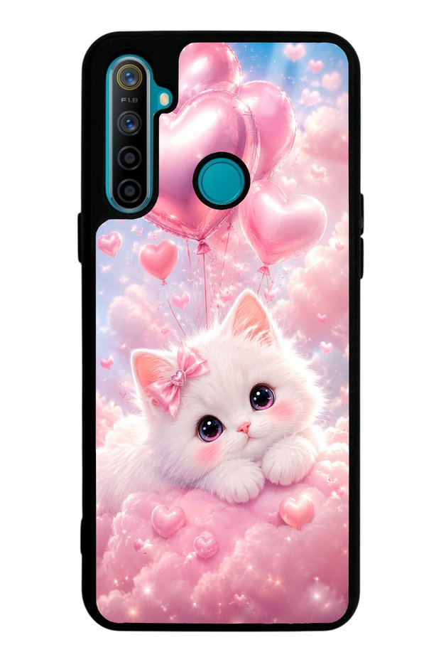 Realme 5I Cupid Cloud Kitty Design Glossy Phone Case