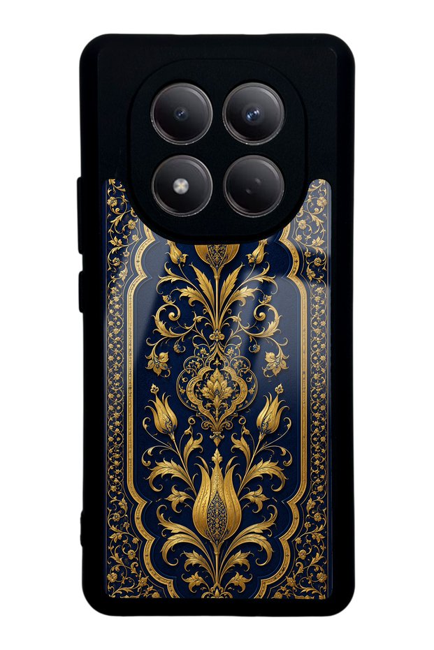 Xiaomi Redmi Note 15 Glossy Phone Case with Sapphire Ottoman Gold Design
