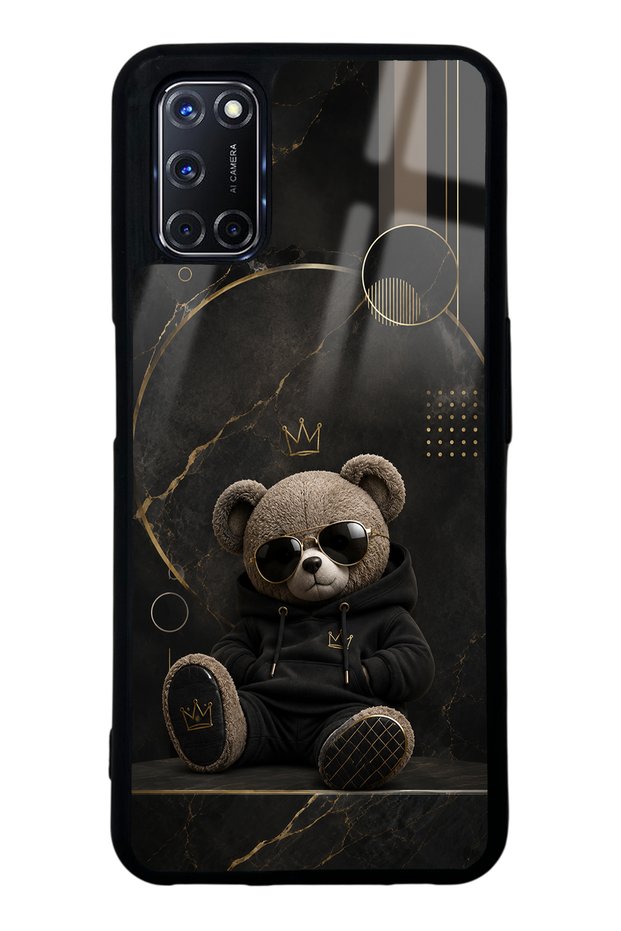 Oppo A52 Royal Teddy Design Glossy Phone Case