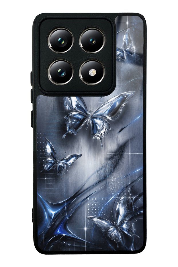 Xiaomi Mi 14t Pro Midnight Chrome Butterfly Design Glossy Phone Case