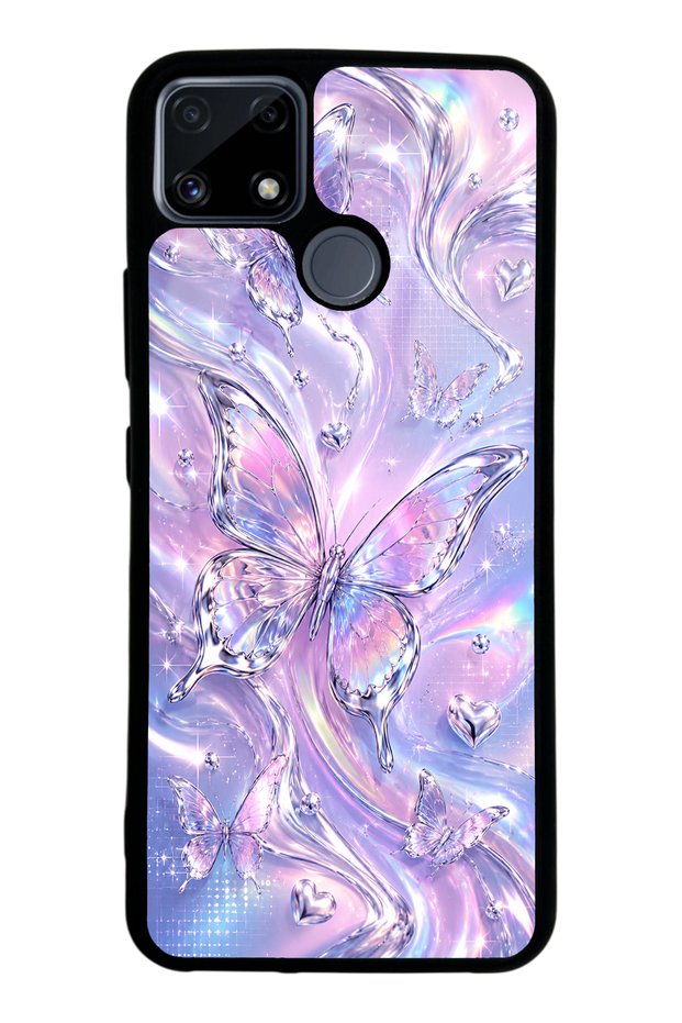 Realme C25 Iridescent Dream Butterfly Design Glossy Phone Case