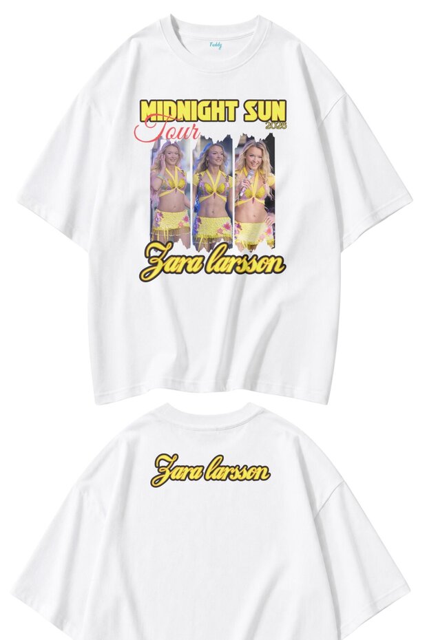 Unisex Oversize Za.Ra Larsson Midnight Sun Tour Ense Printed Fan Art T-Shirt