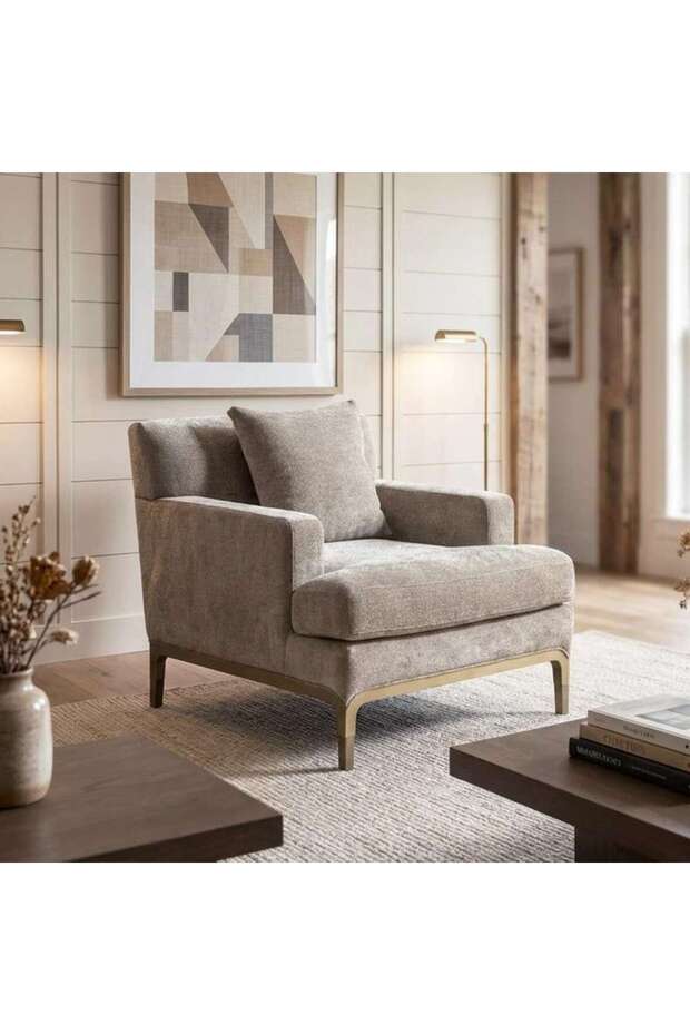 VEMON SINGLE SEATER SOFA- BEIGE