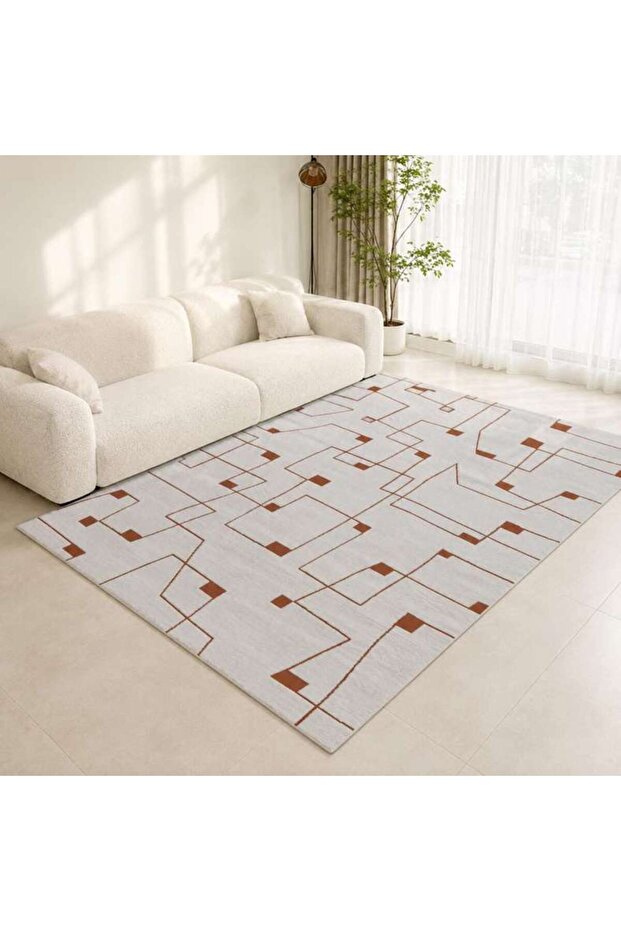 Aegis Jacquard Textured Rug 200x290cm - Brown