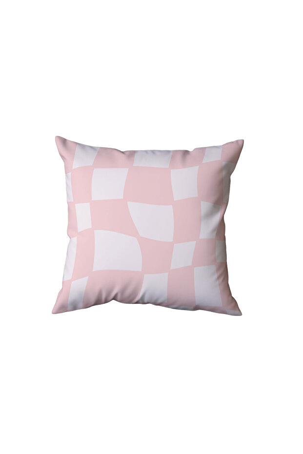 Pink and White Checkered Pillow, Gift