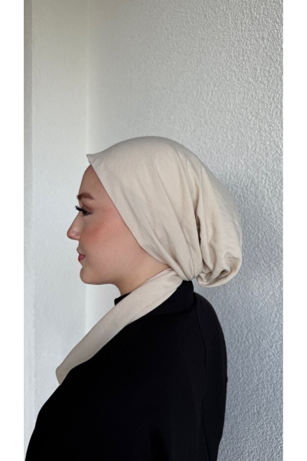 Cream Twill Cheesecloth Scarf Bonnet - Non-Slip Anti-Sweat (Non-Slip)