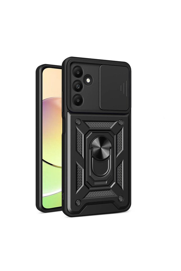Galaxy A15 Case Sliding Camera Protector Magnetic Stand Tank Protection Senk