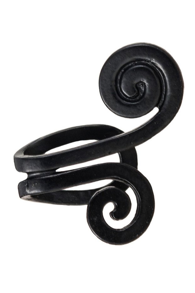 Cercel ear cuff, spirala dubla plata