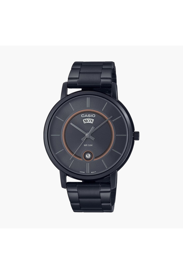 Men Black Analog Stainless Steel Strap Watch | MTP-B120B-8AVDF