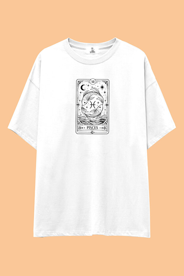 Horoscope Tarot Cards Abundant Pattern T-Shirt | Unisex 100% Cotton Astrology Zodiac Printed Custom Design Tee