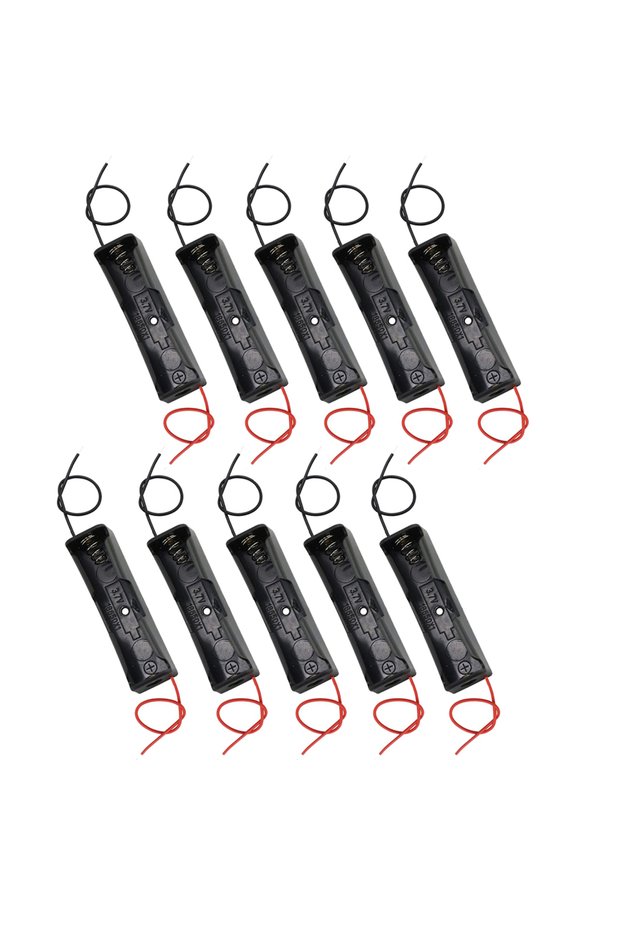 10pcs 1 Slot 18650 Battery Case Box 1 Slot 3.7V-4.2V Diy Battery Storage Case Plastic Container With